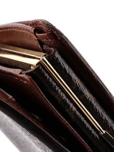 Pre-owned Louis Vuitton French Wallet Monogram Canvas Small Wallets In Brown