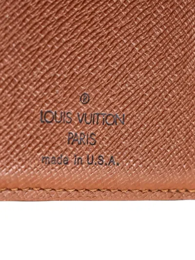 Pre-owned Louis Vuitton French Wallet Monogram Canvas Small Wallets In Brown