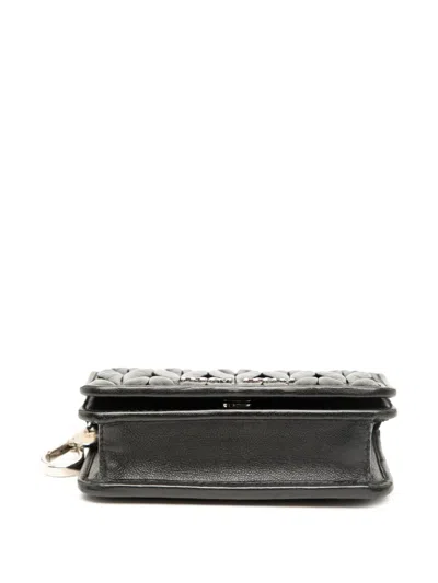 Pre-owned Miu Miu 2000-2025 Mini Matelasse Nappa Miu Delice Crossbody Bag In Black