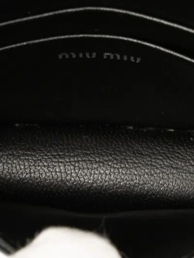 Pre-owned Miu Miu 2000-2025 Mini Matelasse Nappa Miu Delice Crossbody Bag In Black