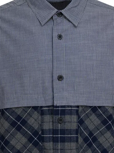 Comme Des Garçons Homme Deux Long Sleeve Button-down Shirts Featuring Pockets In Gray