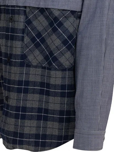Comme Des Garçons Homme Deux Long Sleeve Button-down Shirts Featuring Pockets In Gray