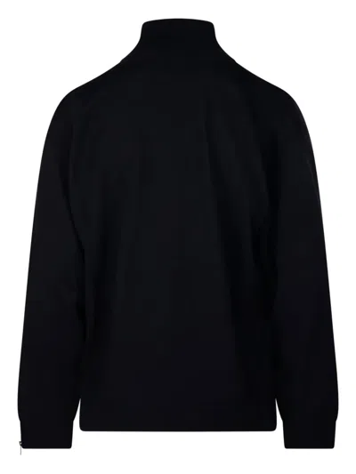 Nude Zip-detail High-neck Sweater In Black