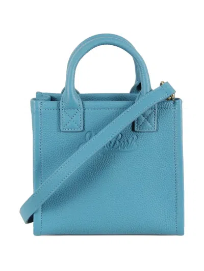 Mc2 Saint Barth Mini Embossed Tote Bag In Blue