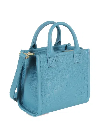 Mc2 Saint Barth Mini Embossed Tote Bag In Blue