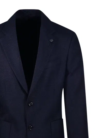 Lardini Single-breasted Buttoned Blazer In Animal Print