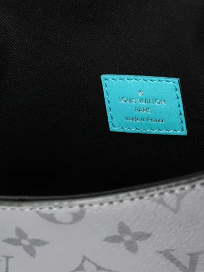 Pre-owned Louis Vuitton Steamer Wearable Wallet Reverse Monogram Eclipse Canvas Crossbody Bag In Gray