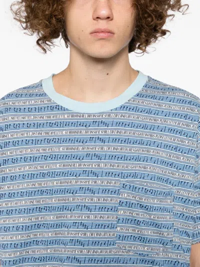 Bode Lyric T-shirt In Blue