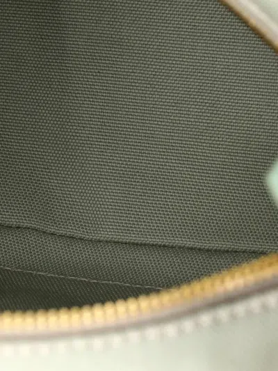 Pre-owned Prada Basket Bag Wicker With Canapa Small Satchel In Green