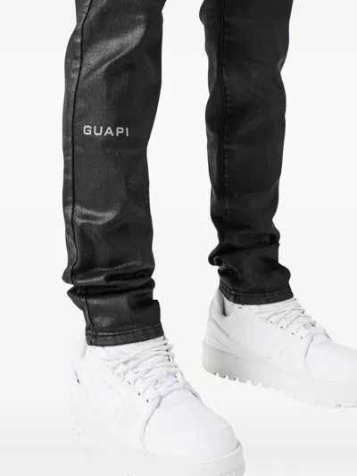 Guapi Obsidian Back Waxed Jeans In Black