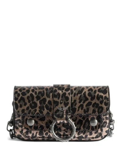 Zadig & Voltaire Kate Leopard-print Clutch In Animal Print
