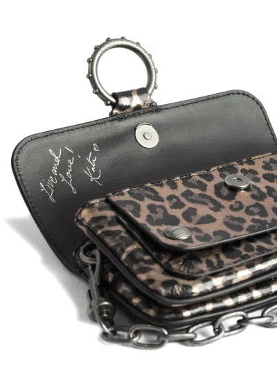 Zadig & Voltaire Kate Leopard-print Clutch In Animal Print