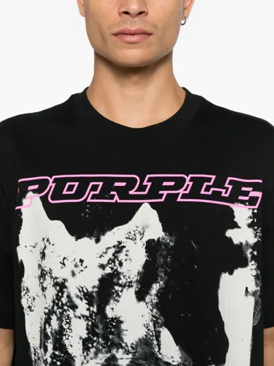 Purple Brand Jersey Short-sleeve T-shirt In Black