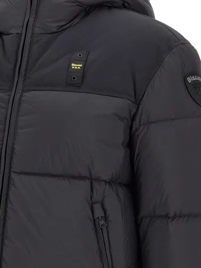 Blauer Hooded Quilted Jacket In Multi