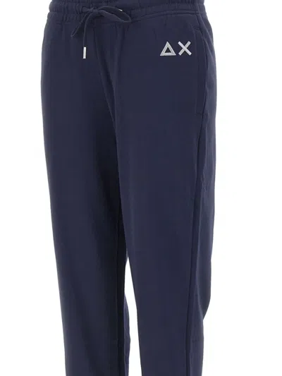 Sun 68 Drawstring Logo-detail Track Pants In Blue