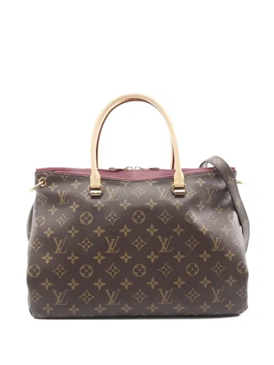Pre-owned Louis Vuitton 2014 Monogram Pallas Handbag In Brown