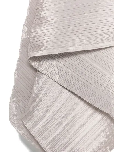 Issey Miyake Pleated Scarf In White