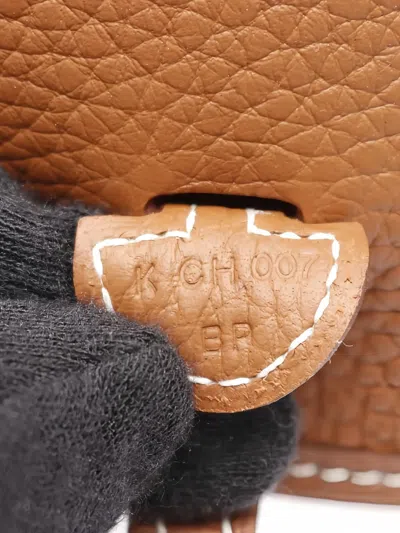 Pre-owned Hermes 2025 Evelyn Tpm Perforated Leather Shoulder Bag In Brown