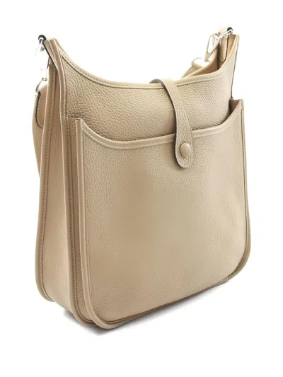 Pre-owned Hermes 2022 Evelyn 3 Pm Perforated Shoulder Bag In Neutral