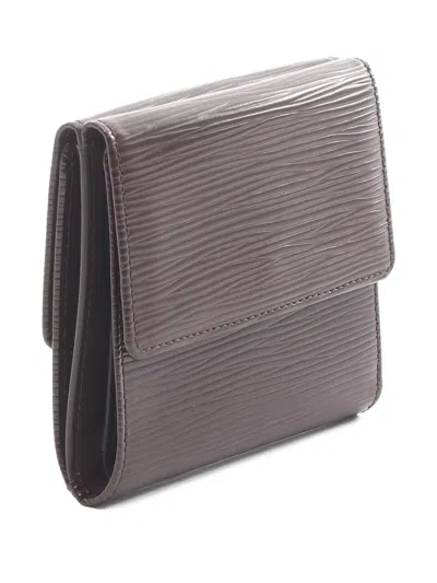 Pre-owned Louis Vuitton Porto Monnaie Bi-fold Wallet In Brown