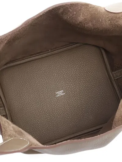 Pre-owned Hermes 2025 Lock Picotin Mm Tote Bag In Neutral