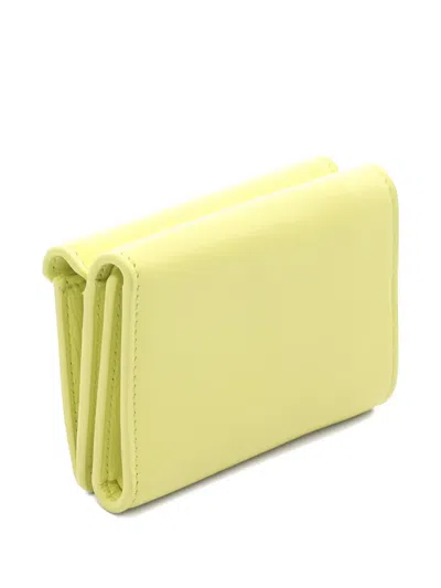 Pre-owned Balenciaga 2010 Paper Mini Trifold Wallet In Yellow