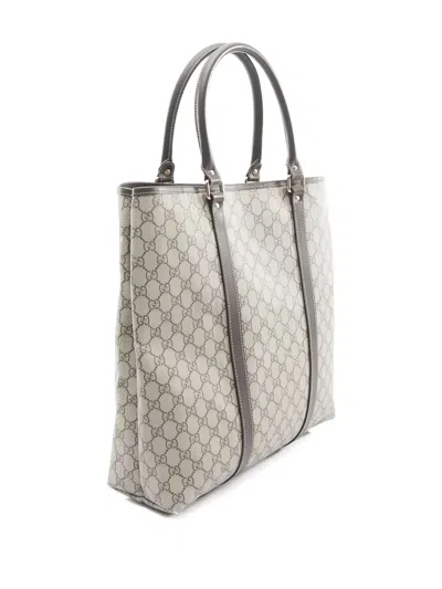 Pre-owned Gucci 2000s Gg Plus Tote Bag In Neutral