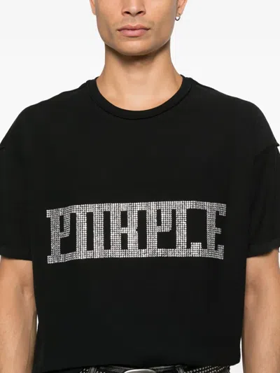 Purple Brand Embellished T-shirt In Black