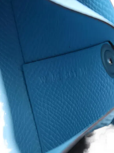 Pre-owned Hermes 2024 Bastia Coin Wallet In Blue