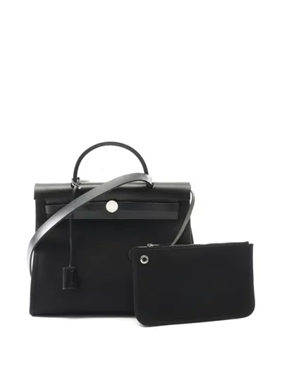 Pre-owned Hermes 2019 Zip Herbag Pm Tote Bag In Black