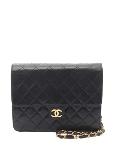 Pre-owned Chanel 2000-2002 Classic Flap Shoulder Bag In Black
