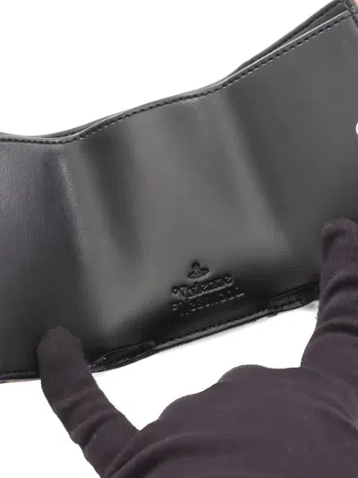 Pre-owned Vivienne Westwood 2020s Saff-print Tartan Envelope Orb Billfold Wallet In Green