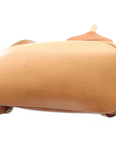 Pre-owned Louis Vuitton 1998 Montsouris Mm Monogram Buckle Backpack In Brown