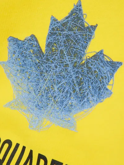 Dsquared2 Logo-graphic Crew-neck Sweatshirt In Yellow