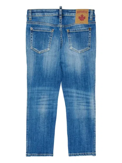 Dsquared2 Distressed-effect Cotton Jeans In Blue