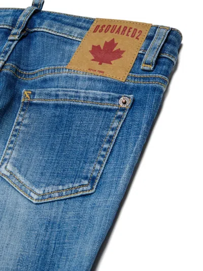 Dsquared2 Distressed-effect Cotton Jeans In Blue