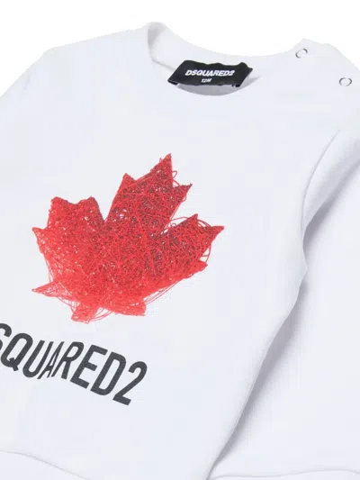 Dsquared2 Logo Sweatshirt In White