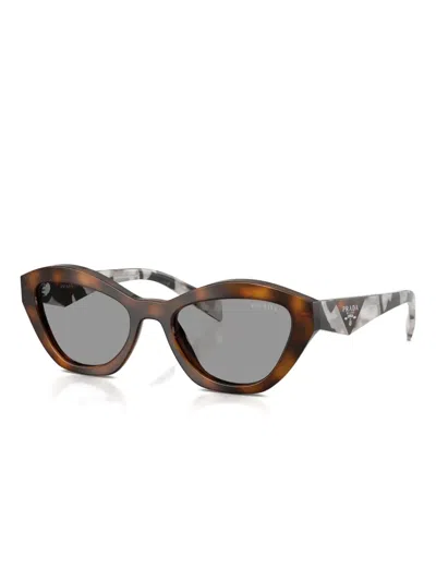 Prada Logo-detail Cat-eye Sunglasses In Multi