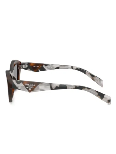 Prada Logo-detail Cat-eye Sunglasses In Multi