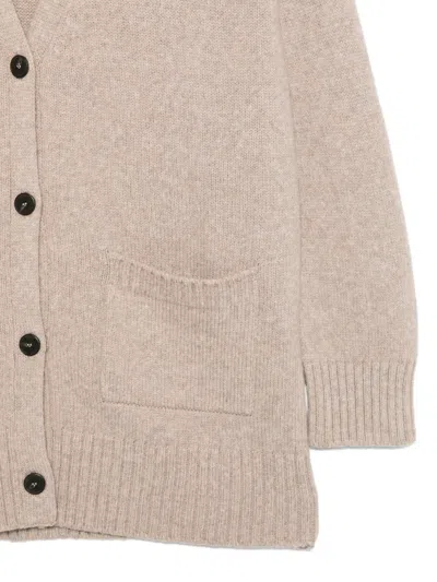 Le Tricot Perugia Buttoned Cardigan In Neutral