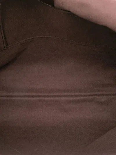 Pre-owned Louis Vuitton 2008 Damier Ebene Brooklyn Gm Crossbody Bag In Brown