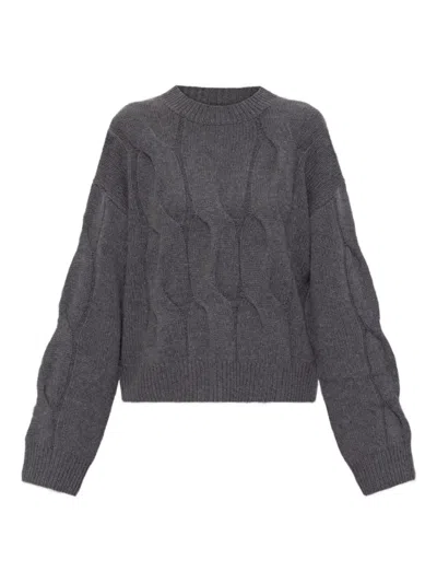 Lisa Yang Sammie Cable-knit Cashmere Sweater In Gray