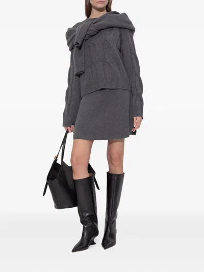 Lisa Yang Sammie Cable-knit Cashmere Sweater In Gray