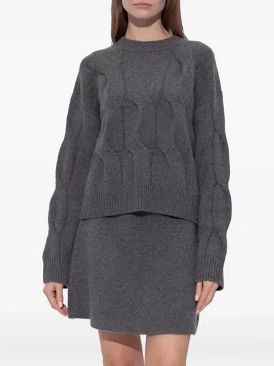 Lisa Yang Sammie Cable-knit Cashmere Sweater In Gray