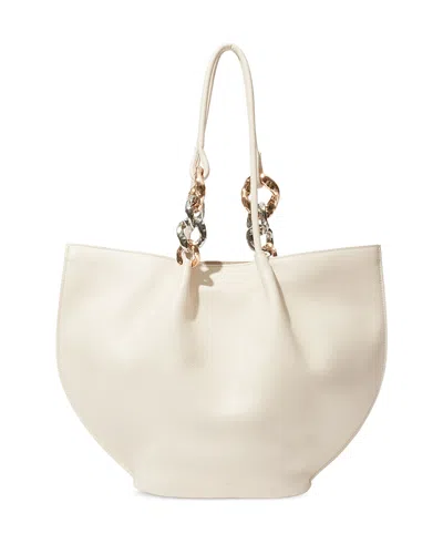 Simkhai Arlo Chain Pebbled Shoulder Bag In White