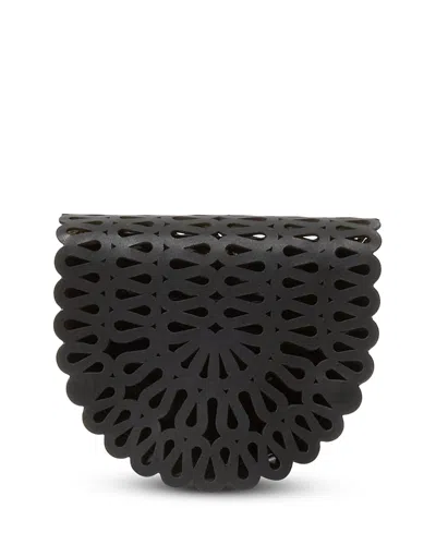Simkhai Mccall Laser Cut Leather Clutch In Black