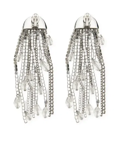 Carolina Herrera Teardrop Tassle Clip-on Earrings In Multi