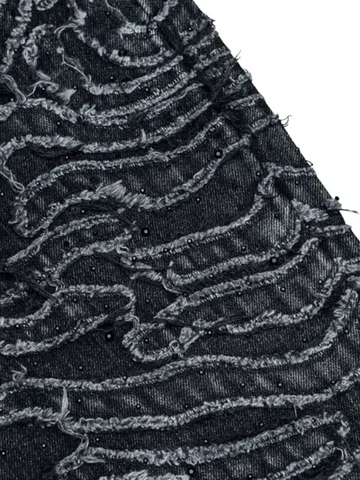 Free Refills Zebra-pattern Embellished Jeans In Black