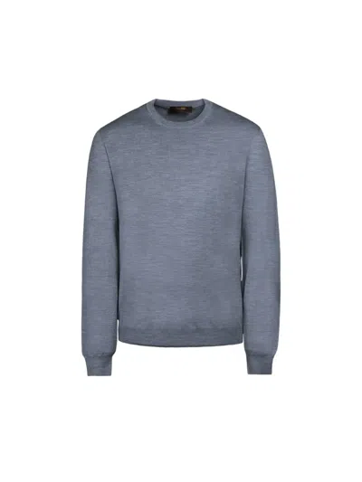 Moorer Orvieto Crew-neck Sweater In Blue