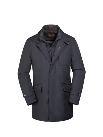 Moorer Ideon Coat In Blue